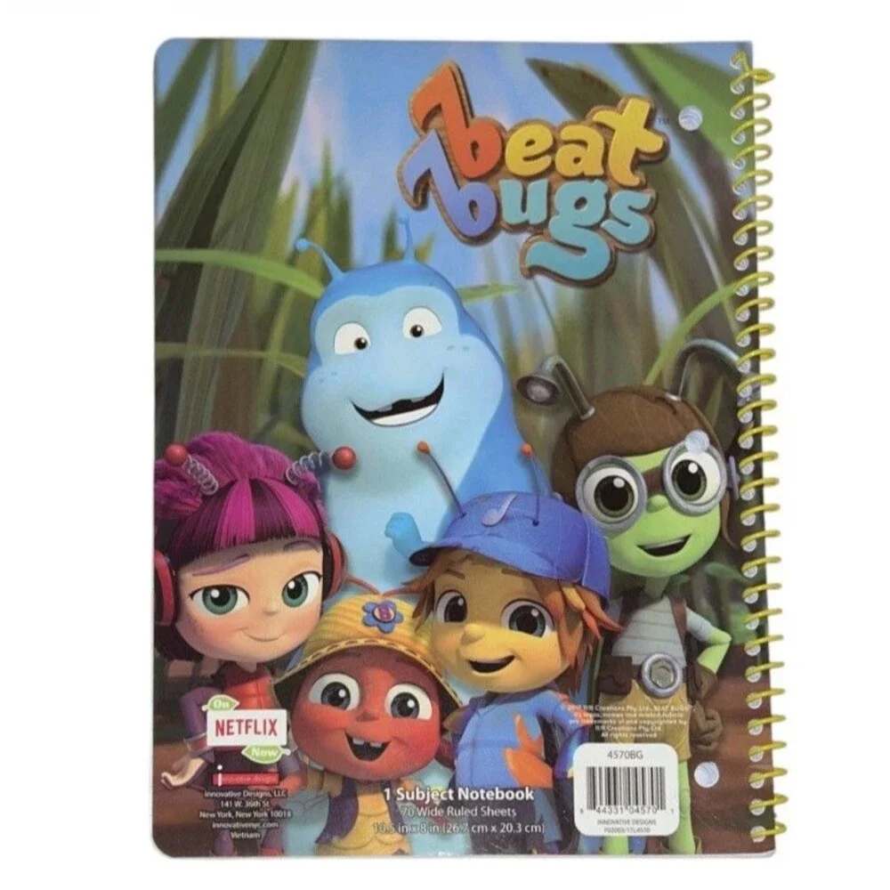 Disney Beat Bugs Wide Ruled Spiral Notebook 70 Sheets